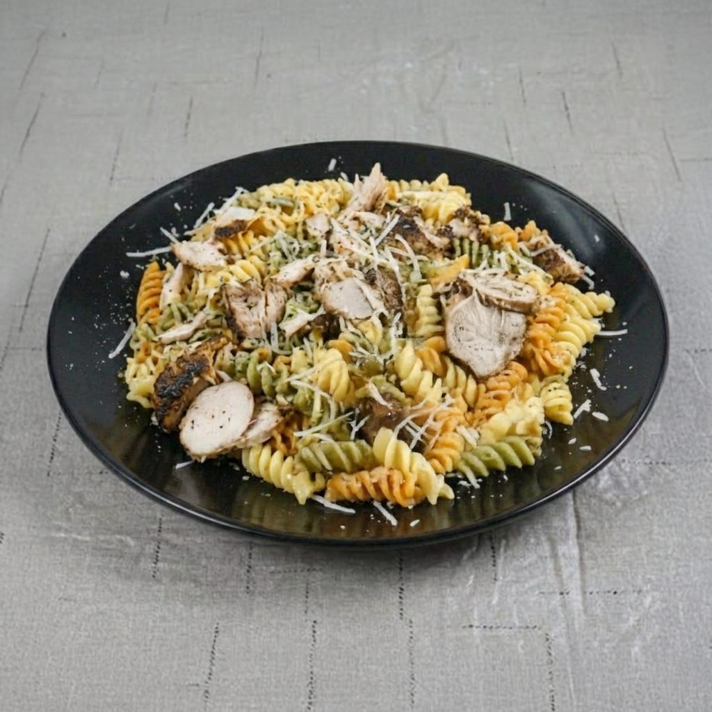 Alfredo Chicken/Shrimp Pasta.