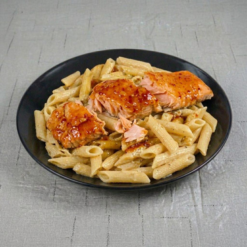 Sweet Chilli Salmon Pasta.