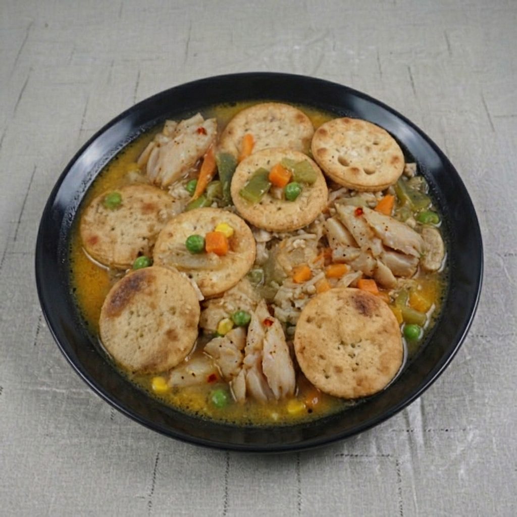 Steamed Fish & Crackers.