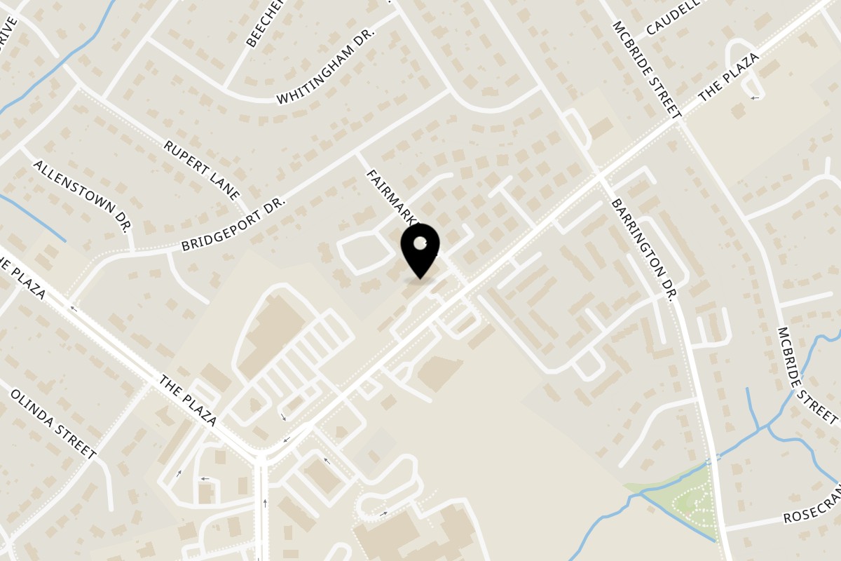 Map showing the location of Island Flavors on 6307 The Plaza in Charlotte